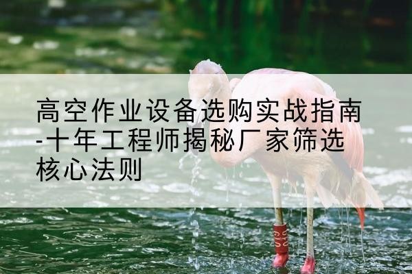 临猗剪叉式升降机厂家-高空作业设备选购实战指南-十年工程师揭秘厂家筛选核心法则